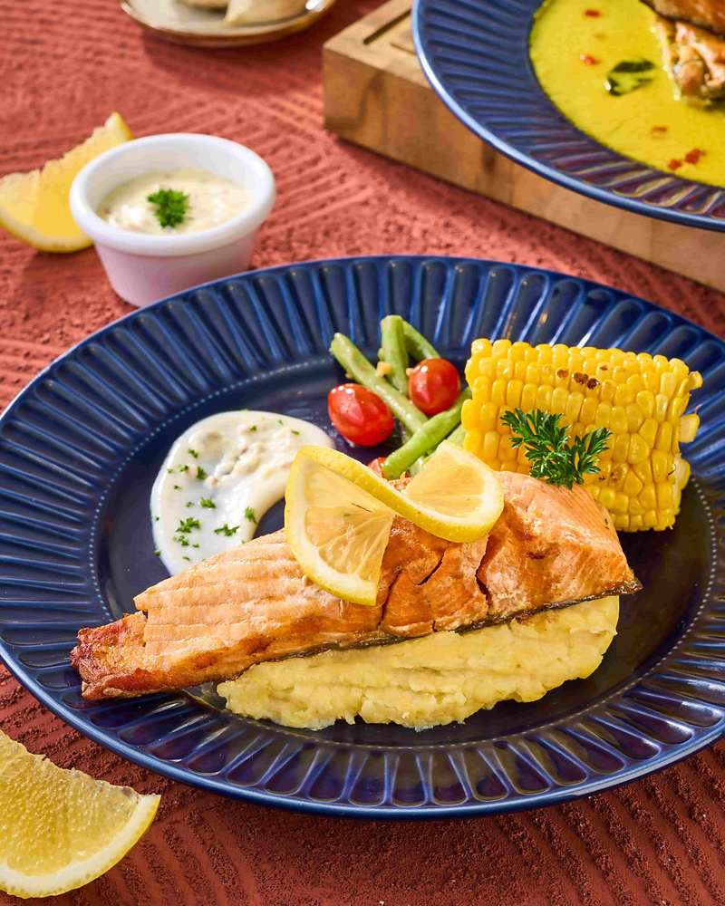 Salmon pan fried
